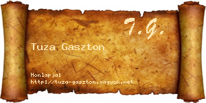 Tuza Gaszton névjegykártya